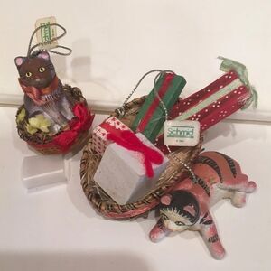 2 Schmid Cat Ornaments